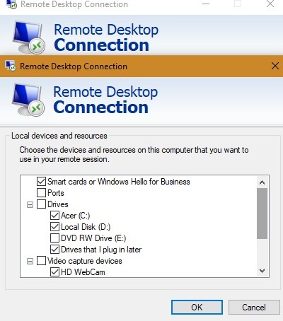 Dispositivos remotos de Microsoft Rd 1