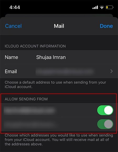 Icloud Email Alias ​​Ios Slelect Alias