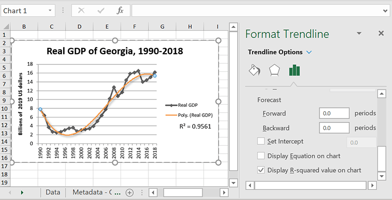 Excel R al cuadrado