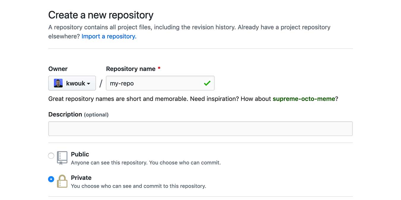 Empezar Github Proyectos Nuevo repositorio