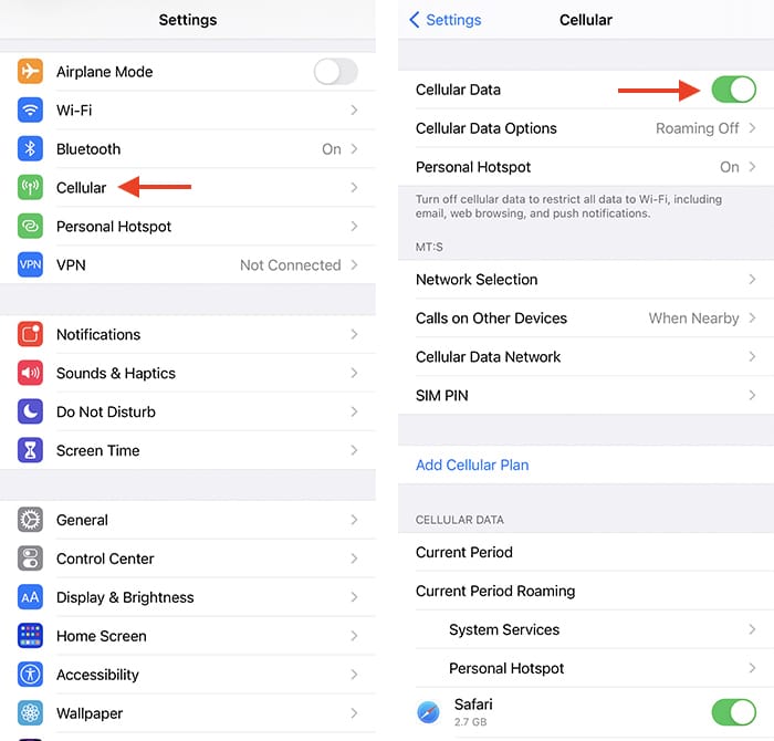 Solucionar problemas de Iphone Wifi Hotspot Reiniciar datos celulares