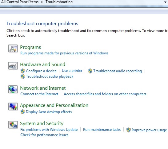 Solución de problemas de Windows 7