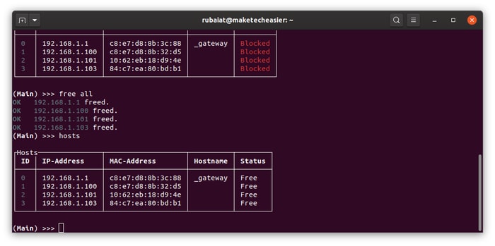 controlar wifi usando Evillimiter en Linux