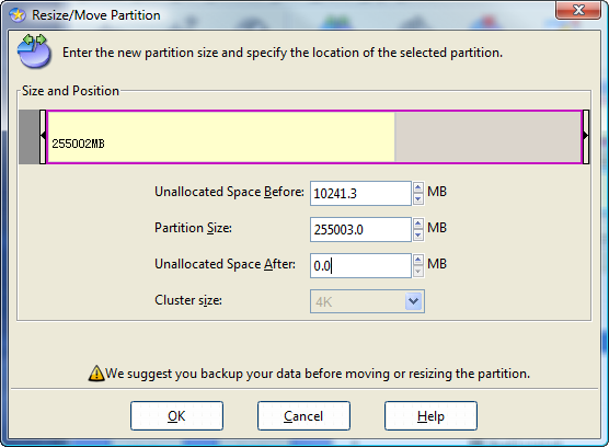 Administrador de particiones EaseUs