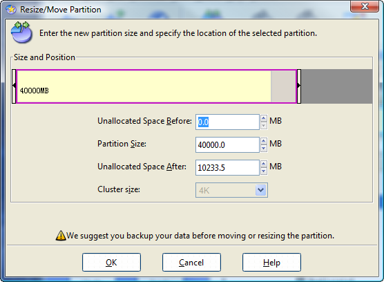 Administrador de particiones EaseUs