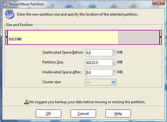 Administrador de particiones EaseUs