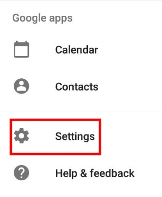 configuración de gmail-android