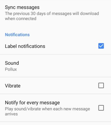 sincronización de gmail-android