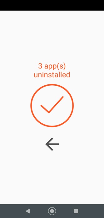 Aplicaciones de desinstalación por lotes Aplicaciones de Android desinstaladas