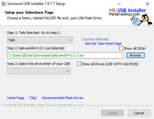 Instalador USB universal de Windows