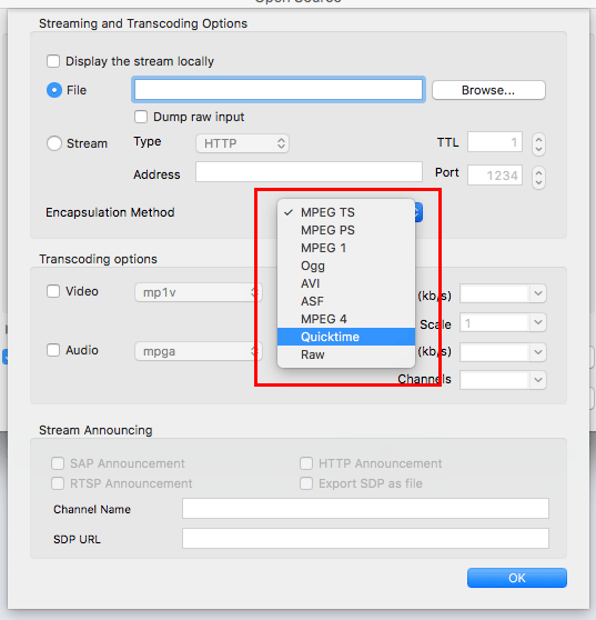 vlc-open-streaming-guardar-configuración-encapsulación-desplegable