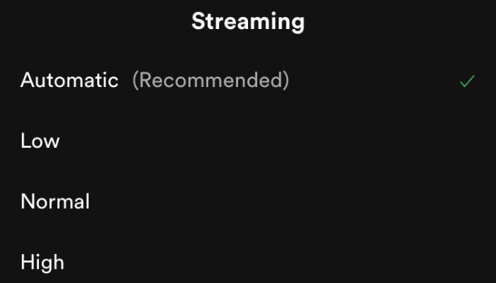 Calidad de audio de Spotify