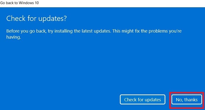 Windows11 revertir la verificación de actualizaciones de Windows10