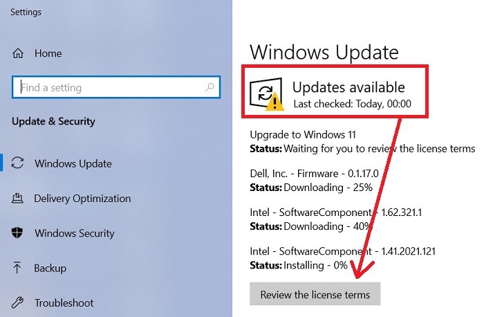 Windows11 revertir la actualización de Windows10 a Windows11 nuevamente