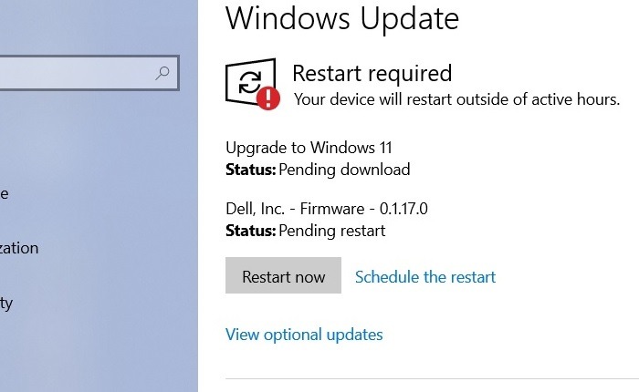 Windows11 revertir la actualización de Windows10 a Win11
