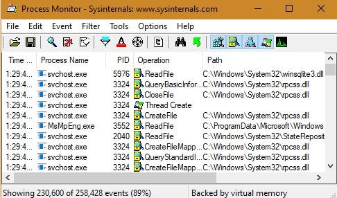 Win Process Monitor Iniciando