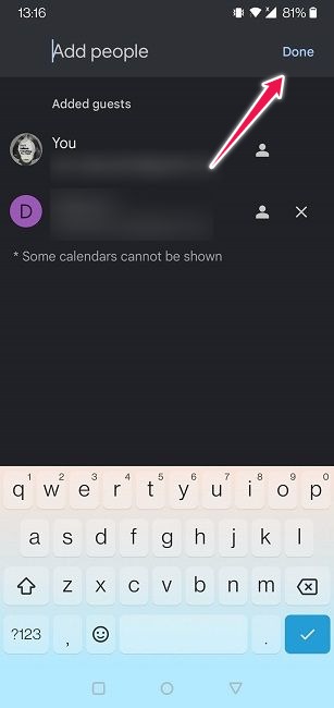 Compartir archivos Ubicaciones Google Calendar Móvil Nombres Correos electrónicos
