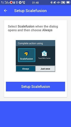 Configuración de ScaleFusion