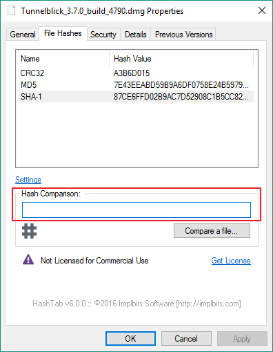 cuadro de comparación hashtab-hash