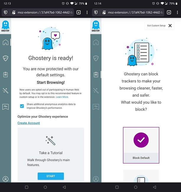 Los mejores complementos de Firefox para Android Ghostery