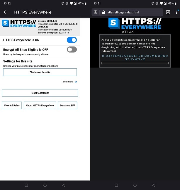 Los mejores complementos de Firefox para Android Https en todas partes