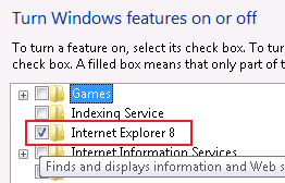 Quitar Internet Explorer
