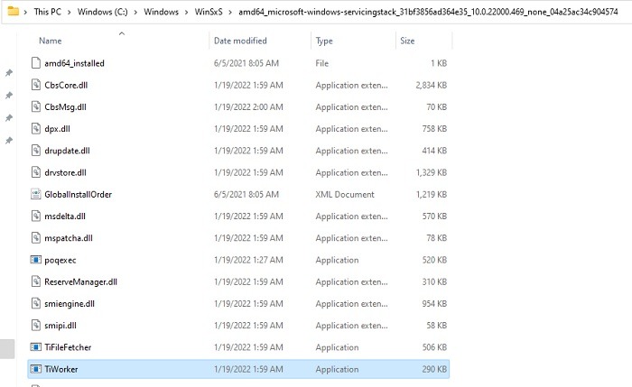 Cómo reparar la ruta de uso de disco y CPU alta de Tiworker Exe