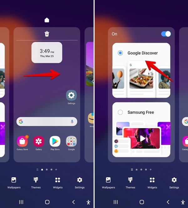 Samsung One Ui 3 Habilitar Google Discover Feed