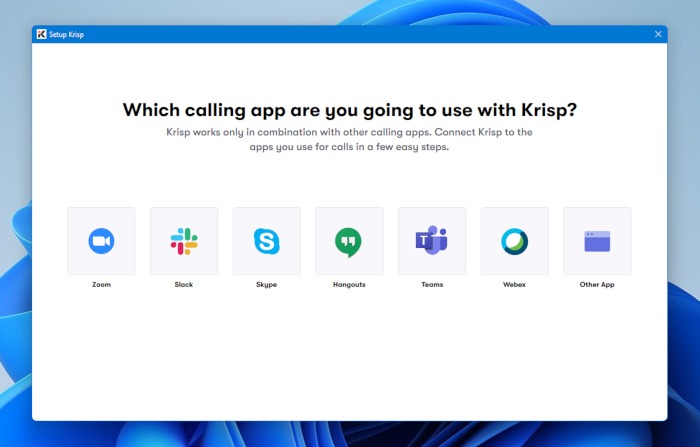 Configuración de Krisp