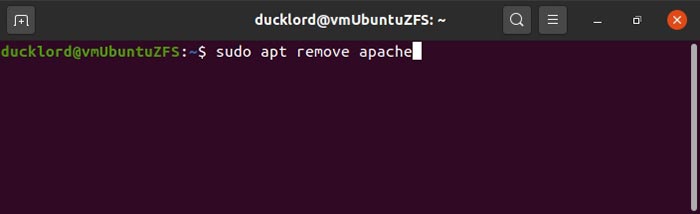 Ubuntu no puede abrir el software de desinstalación de terminal