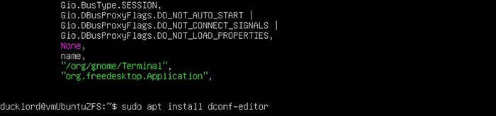 Ubuntu no puede abrir la terminal Instalar el editor Dconf