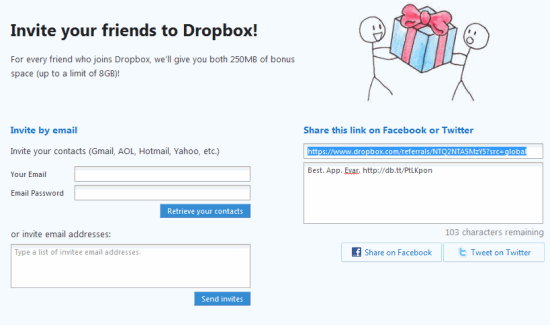 Gana más espacio en Dropbox al recomendar amigos