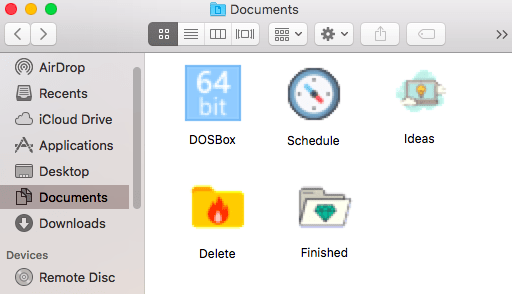 Puede usar un gráfico diferente para cada archivo y carpeta en su Mac.