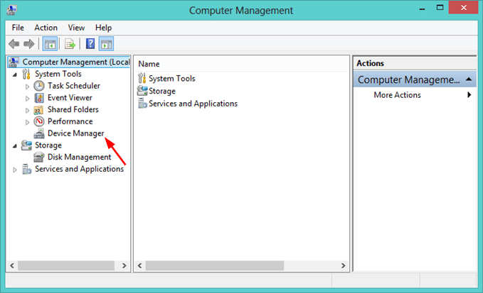 Administrador de dispositivos Administración de equipos