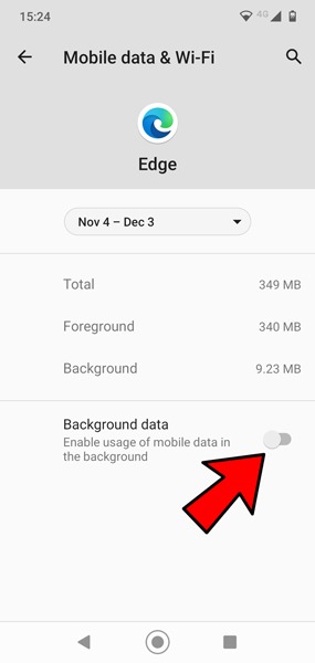 Detener aplicaciones que usan datos móviles Datos de fondo de Android