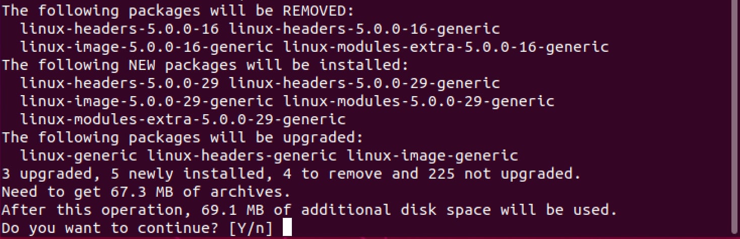 Confirmación del kernel de degradación de Linux