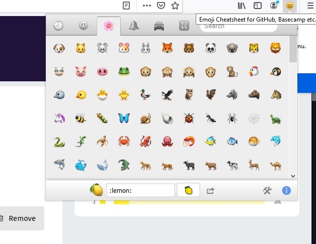 Emojis de extensiones sociales de Firefox 1