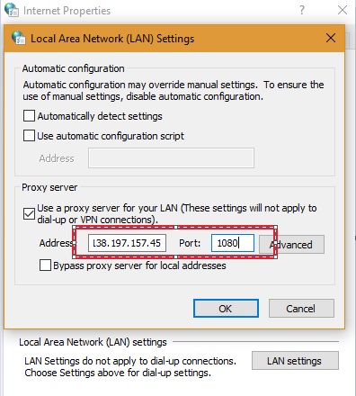 Nuevo servidor proxy en LAN