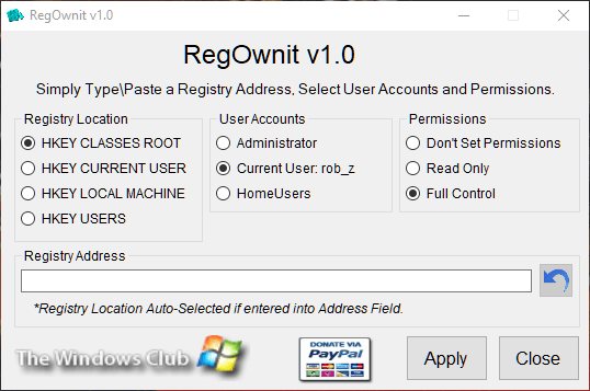 Tomar posesión total de las claves del registro de Windows Regownit