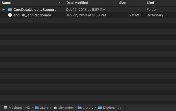 personalizar-diccionario-aplicación-macos-diccionarios-carpeta