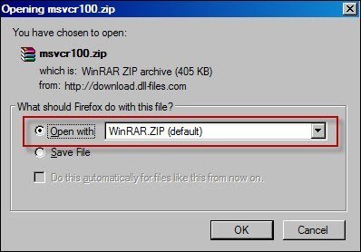 msvcr100dll-zip-abrir-con-cuadro de diálogo