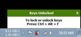 Si desea desbloquear el sistema, presione 'CTRL + ALT + F.'