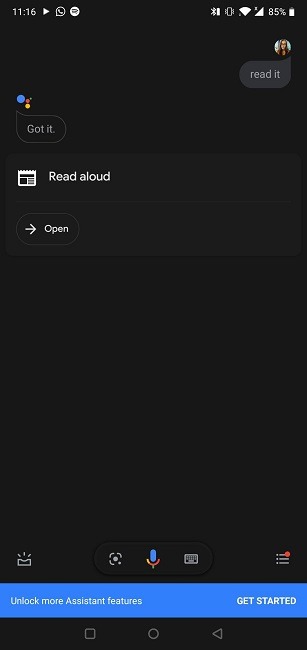 Cómo usar el comando de lectura del Asistente de Google