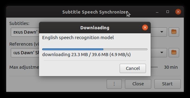 Corrección automática de subtítulos con archivo de voz subsync