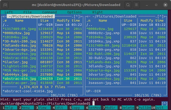 Administrar archivos con Mc Select Files