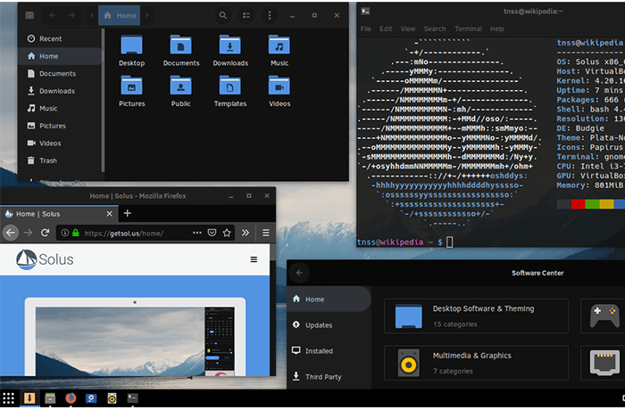 Principiante Linux Distro Solus Desktop