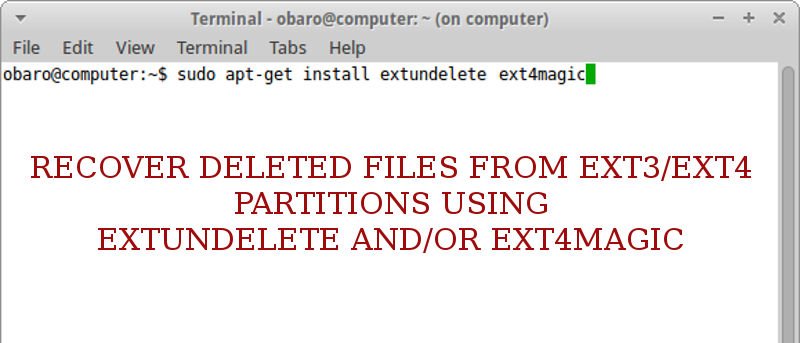 Recover Files from Ext3/Ext4 Filesystem with Linux