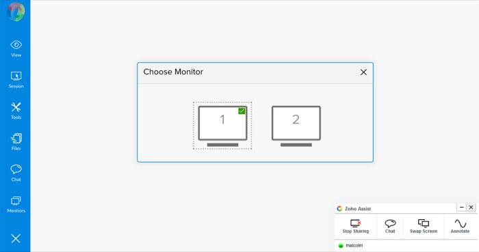 Zoho-assist-review-multi-monitor-navegación