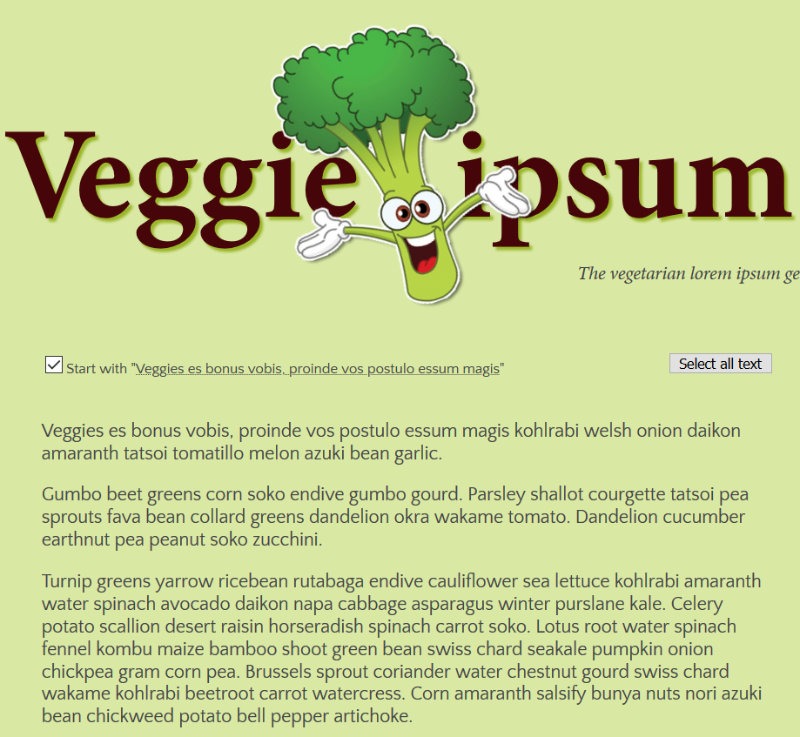 Lorem Ipsum Vegetal