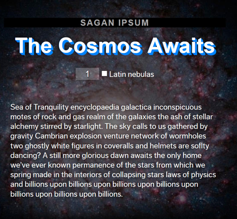 Lorem Ipsum Sagan